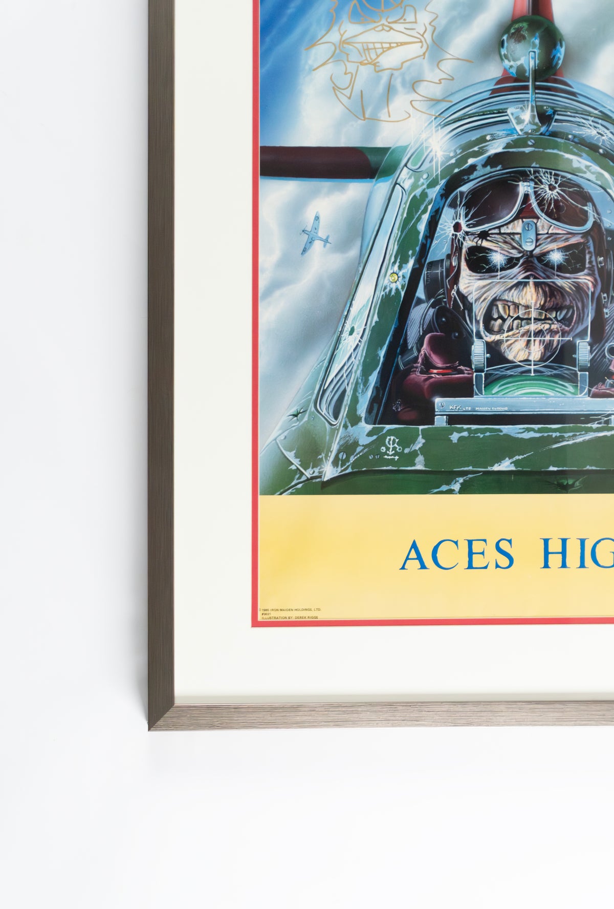 Iron Maiden Aces High Poster FIRMADO