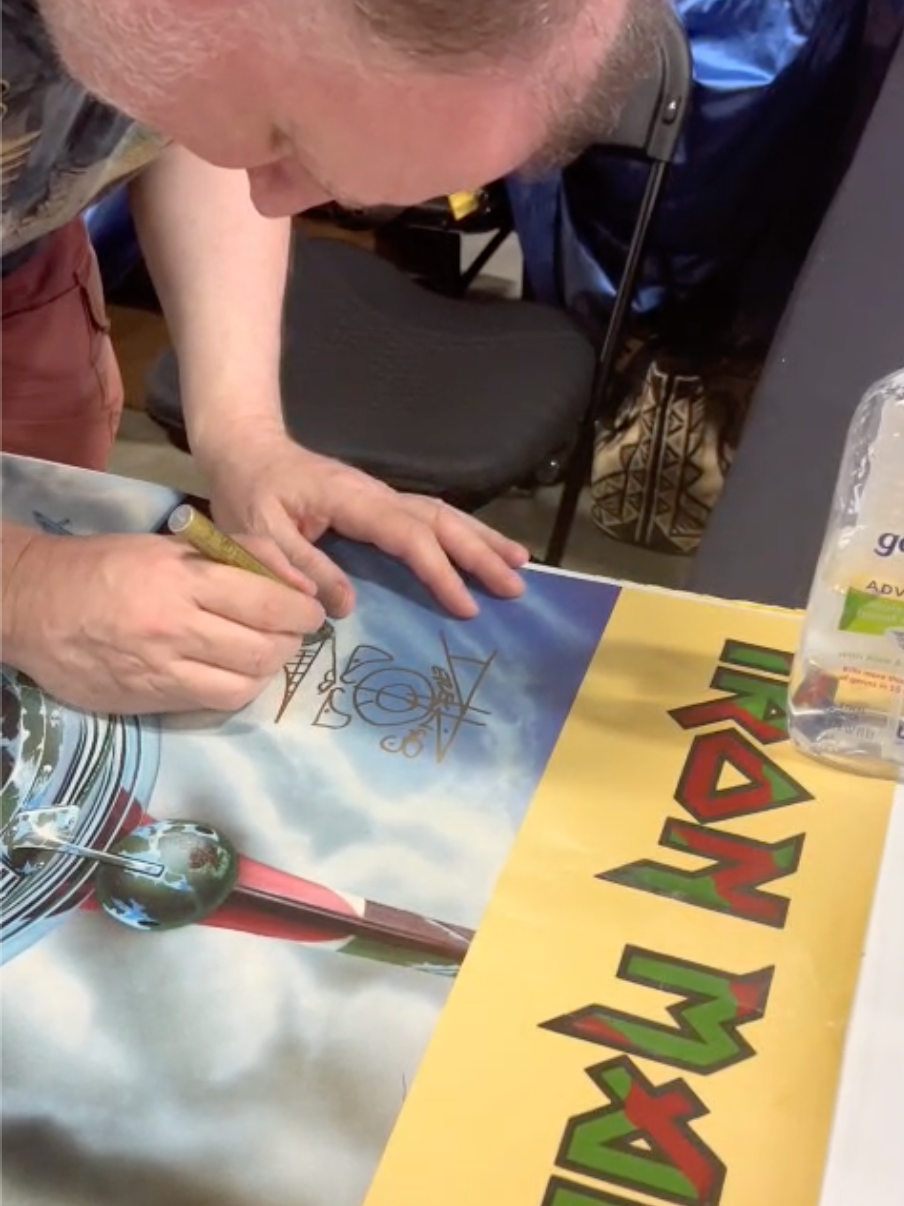Iron Maiden Aces High Poster FIRMADO